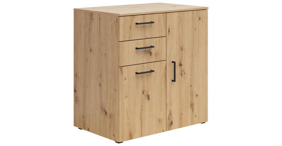 KOMMODE in 80/83/52 cm - Anthrazit/Schwarz, MODERN, Holzwerkstoff/Kunststoff (80/83/52cm) - Carryhome