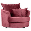 SESSEL Chenille Bordeaux    - Bordeaux/Schwarz, KONVENTIONELL, Textil/Metall (115/72/115cm) - Carryhome