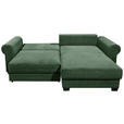 ECKSOFA Dunkelgrün Cord  - Dunkelgrün/Schwarz, KONVENTIONELL, Kunststoff/Textil (255/185cm) - Hom`in