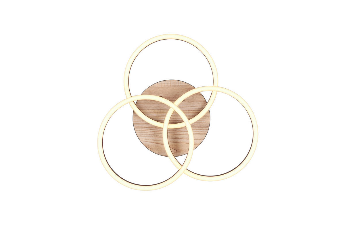 LED-DECKENLEUCHTE 44/9,5 cm   - Braun, Design, Kunststoff (44/9,5cm)