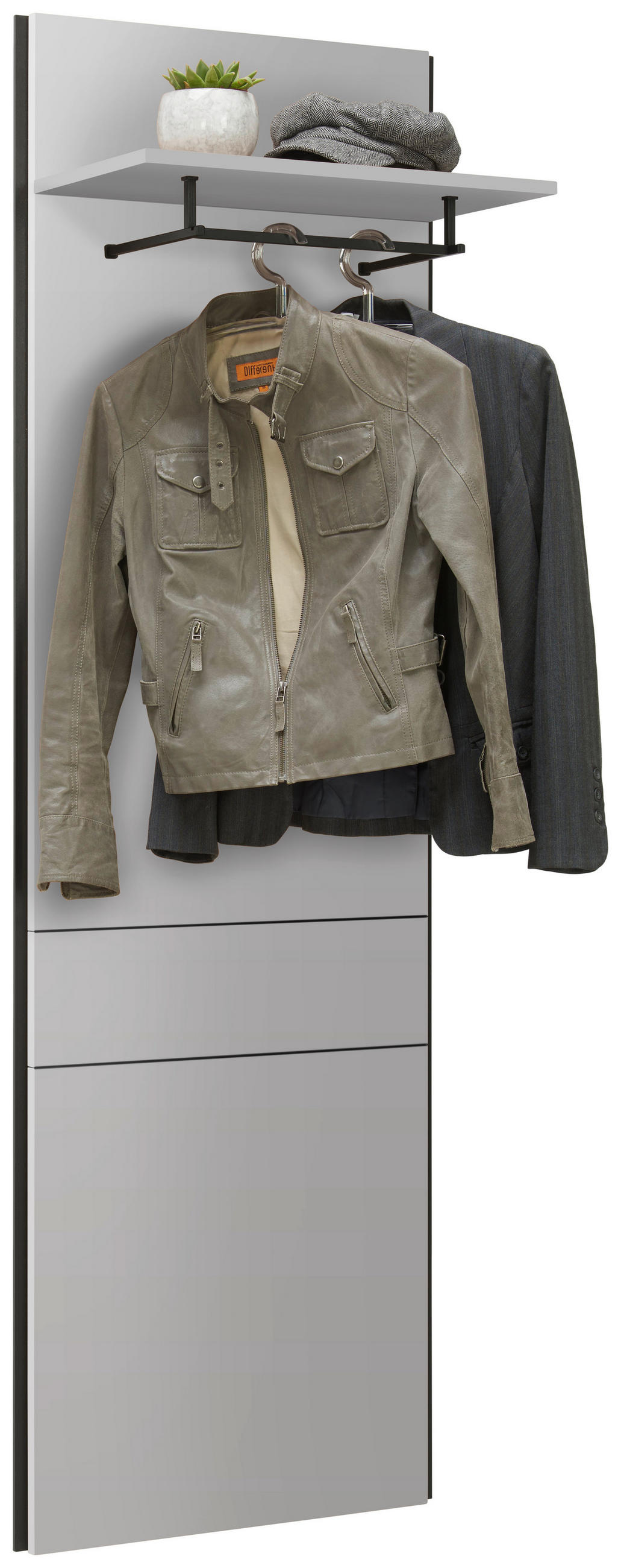 GARDEROBENPANEEL 58/184/3,2 cm  - Kaschmir/Schwarz, Konventionell, Holzwerkstoff (58/184/3,2cm) - Voleo