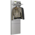 GARDEROBENPANEEL  in 58/184/3,2 cm  - Kaschmir/Schwarz, KONVENTIONELL, Holzwerkstoff (58/184/3,2cm) - Voleo