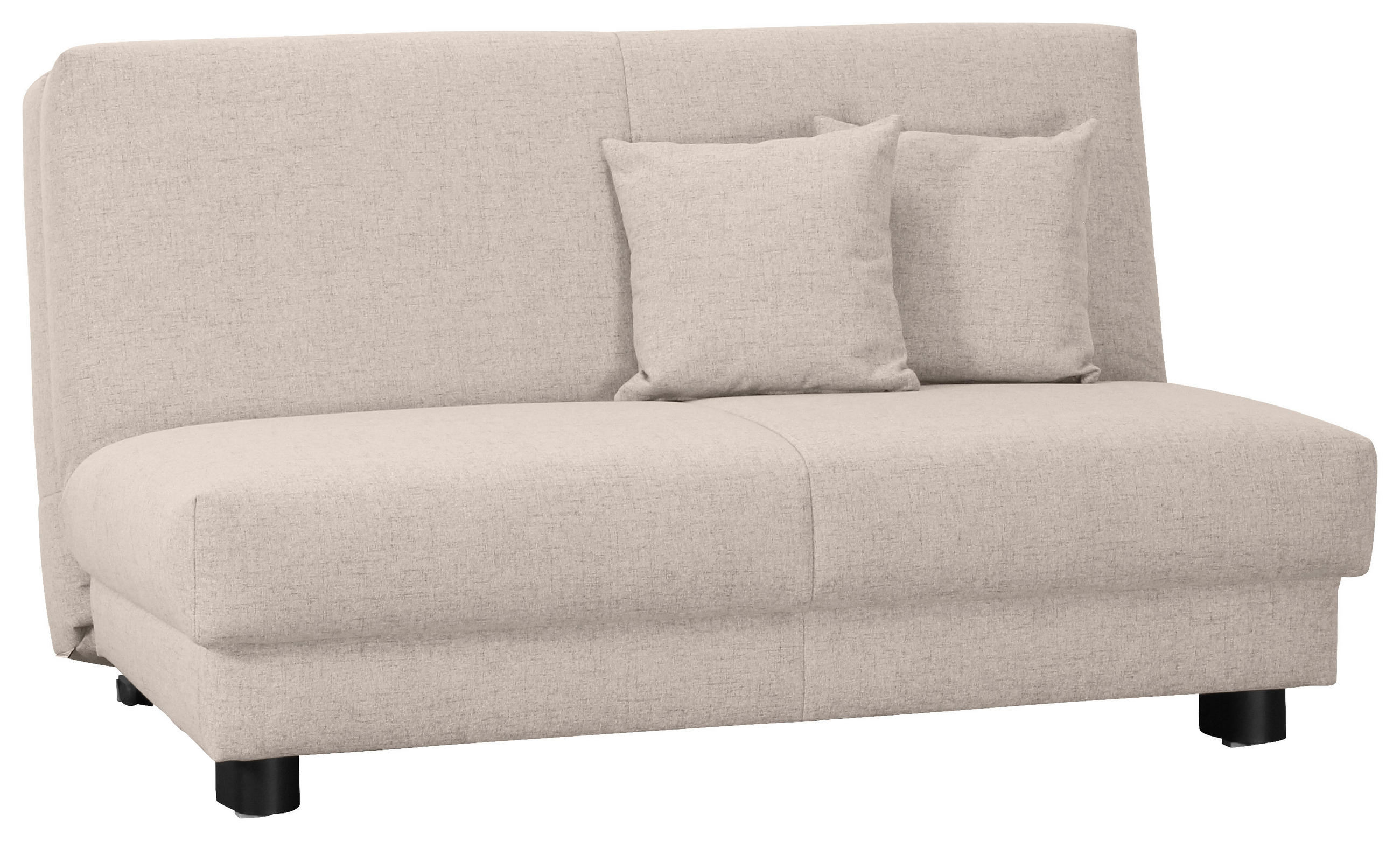 SCHLAFSOFA Chenille Greige  - Greige/Schwarz, Design, Textil/Metall (145/85/100cm) - Carryhome