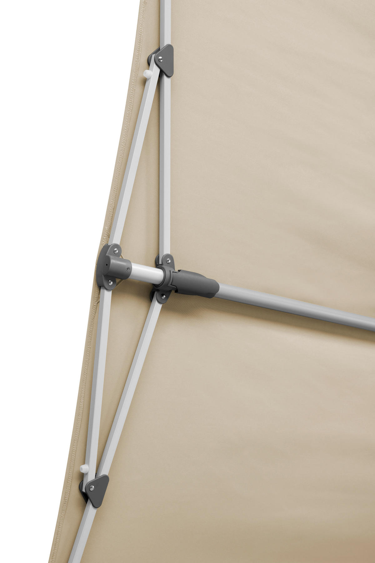 AMPELSCHIRM   - Anthrazit/Naturfarben, Basics, Textil/Metall (190/188/140cm) - Schneider