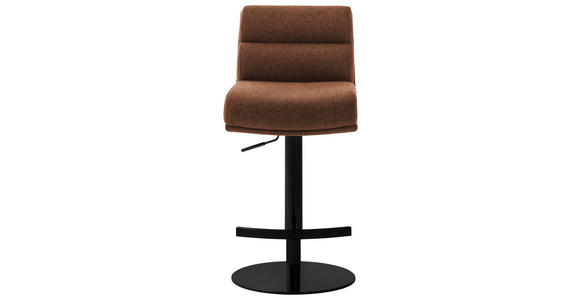 BARHOCKER in Metall, Textil Schwarz, Rostfarben  - Rostfarben/Schwarz, Design, Textil/Metall (43/84/52cm) - Dieter Knoll