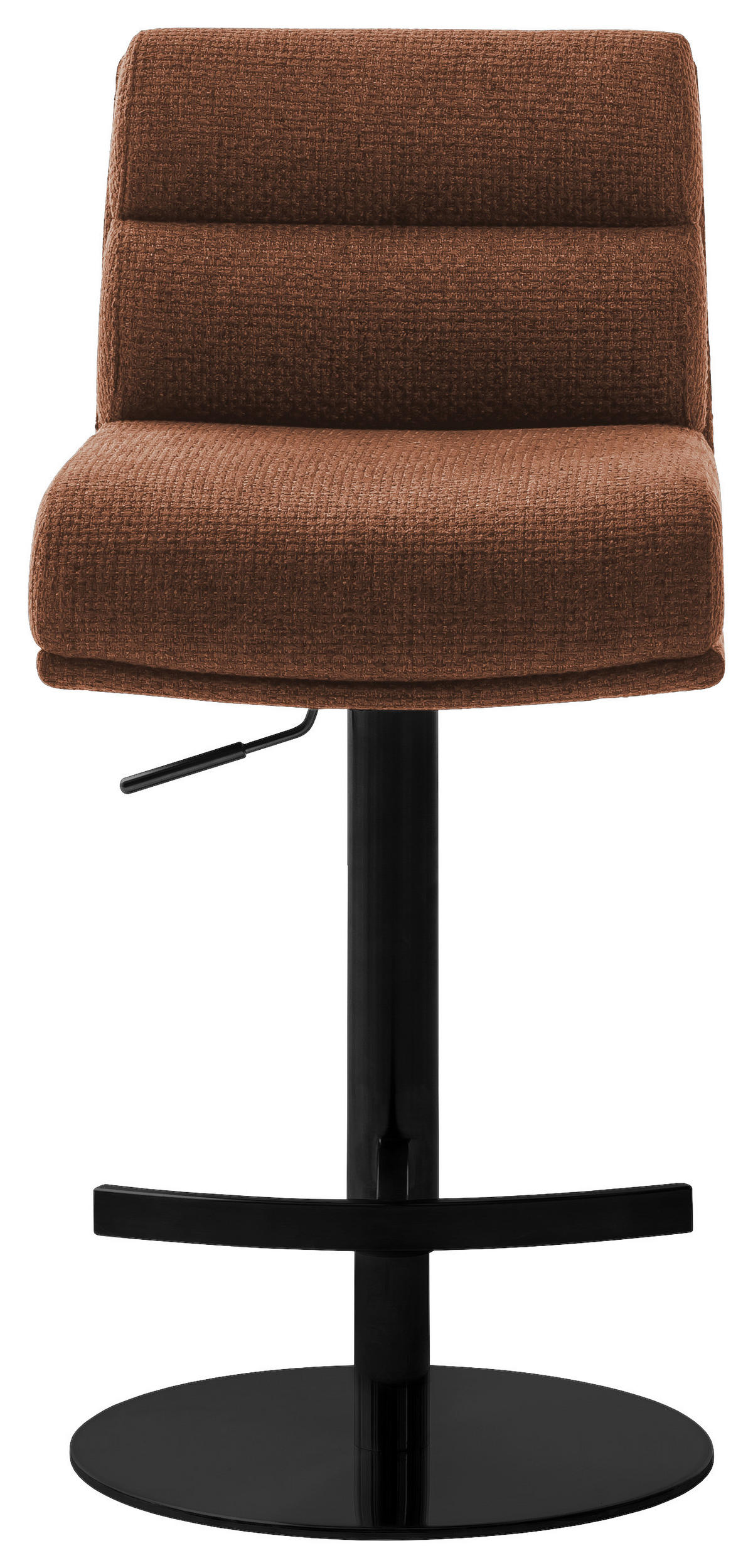 BARHOCKER in Metall, Textil Schwarz, Rostfarben  - Rostfarben/Schwarz, Design, Textil/Metall (43/84/52cm) - Dieter Knoll