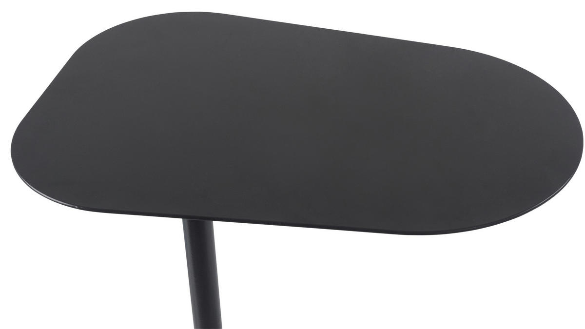 BEISTELLTISCH 53/38/60 cm Schwarz Freiform  - Schwarz, Basics, Metall (53/38/60cm) - Novel