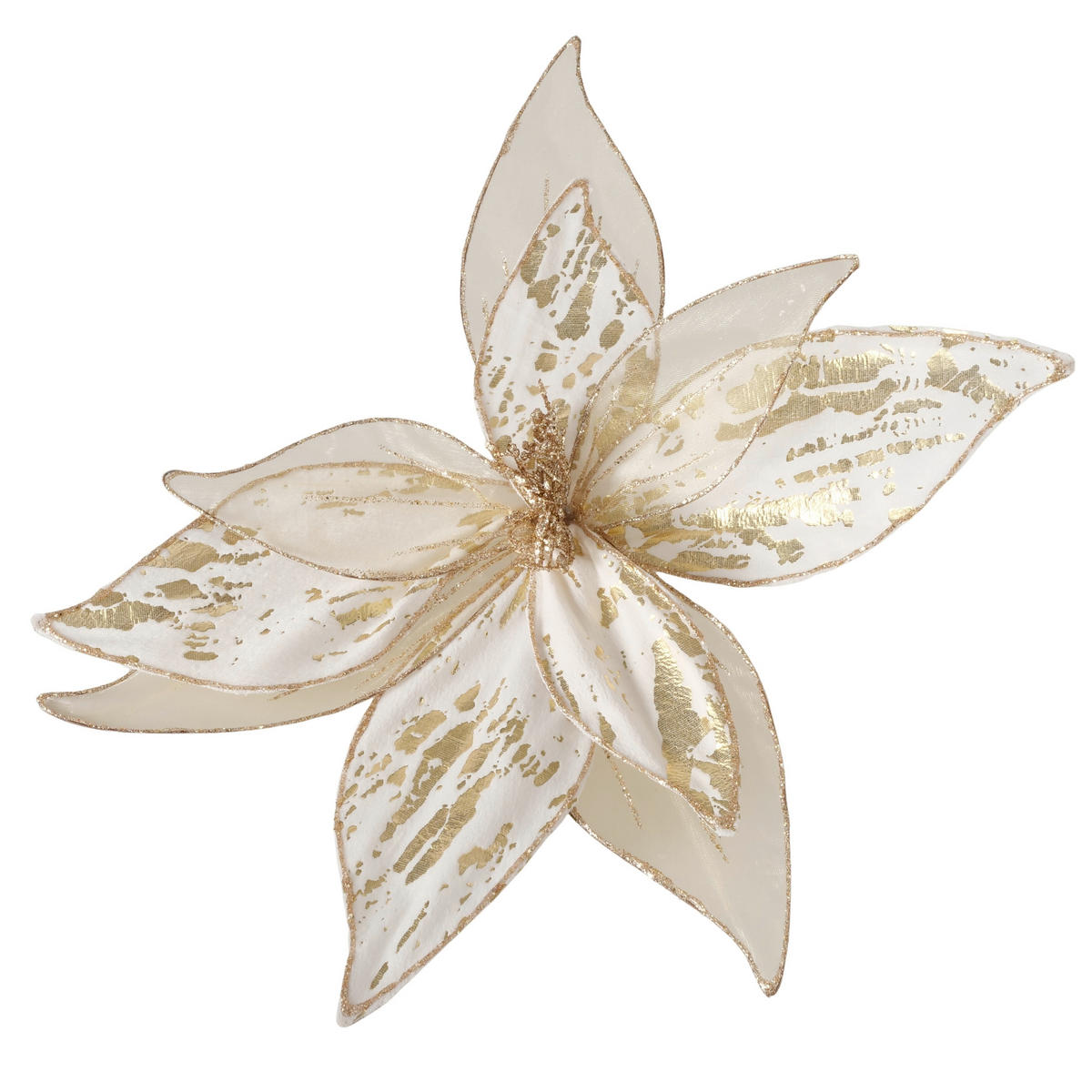 DEKOCLIP  - Goldfarben/Weiß, LIFESTYLE, Textil/Metall (20/20/5cm)