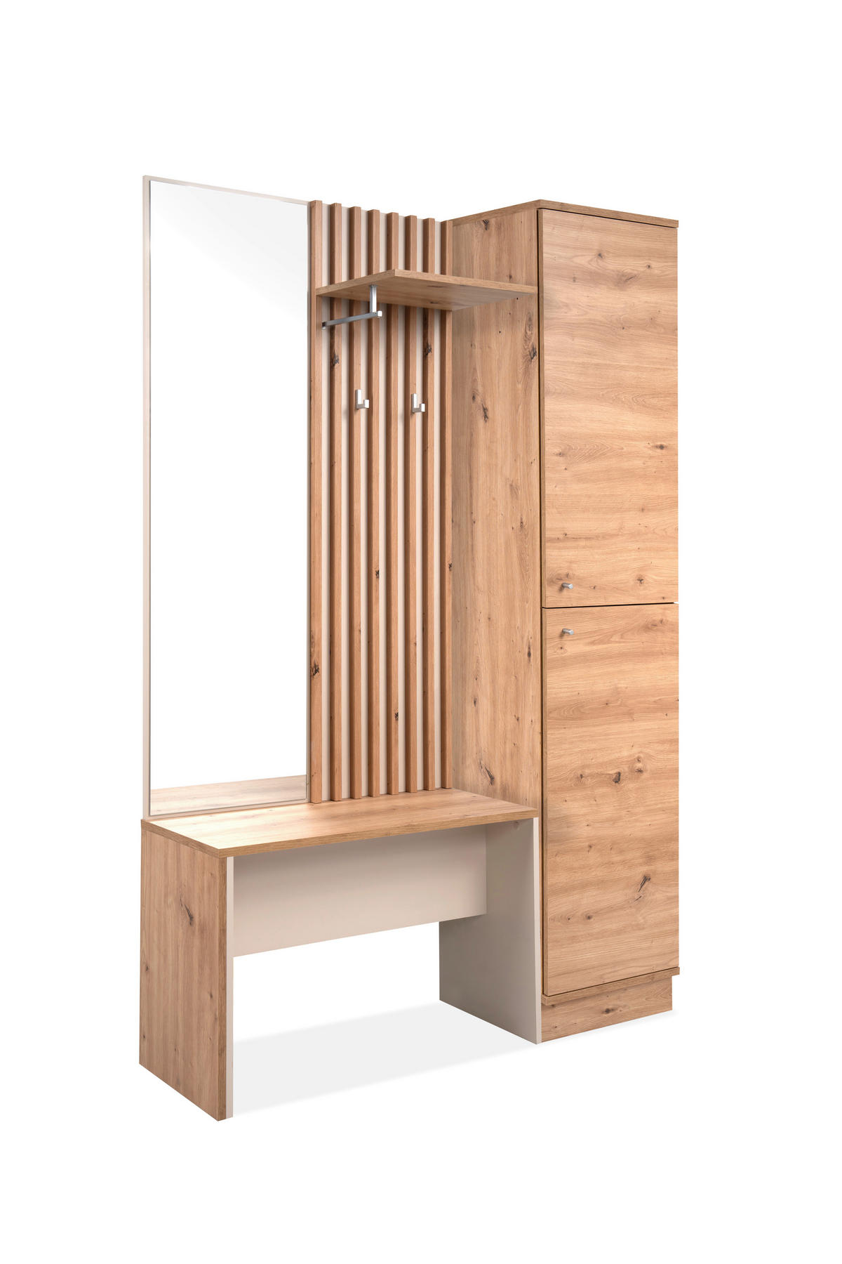 GARDEROBE 122/190/37 cm  - Kaschmir/Eiche Artisan, Modern, Glas/Holzwerkstoff (122/190/37cm) - MID.YOU