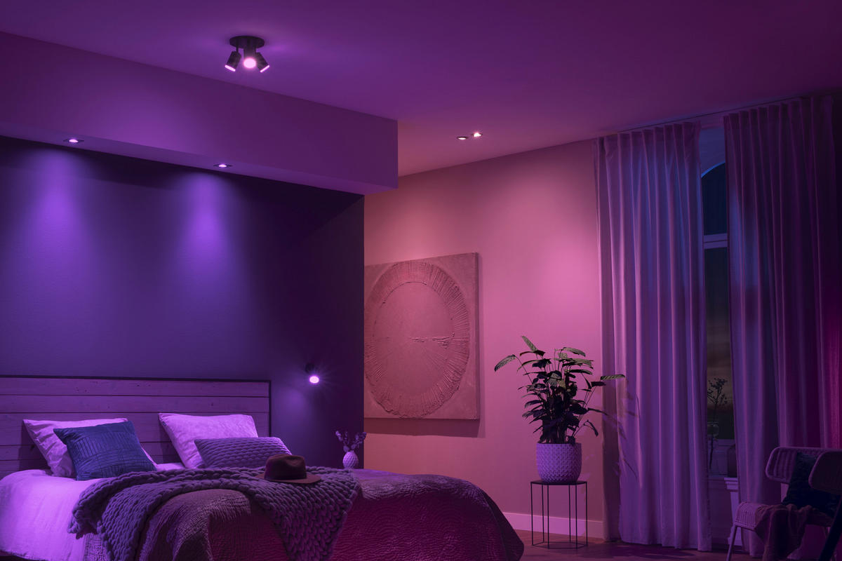 LED-SPOTKOPF Fugato 8,2/8,2/16,3 cm  - Schwarz, Design, Metall (8,2/8,2/16,3cm) - Philips HUE