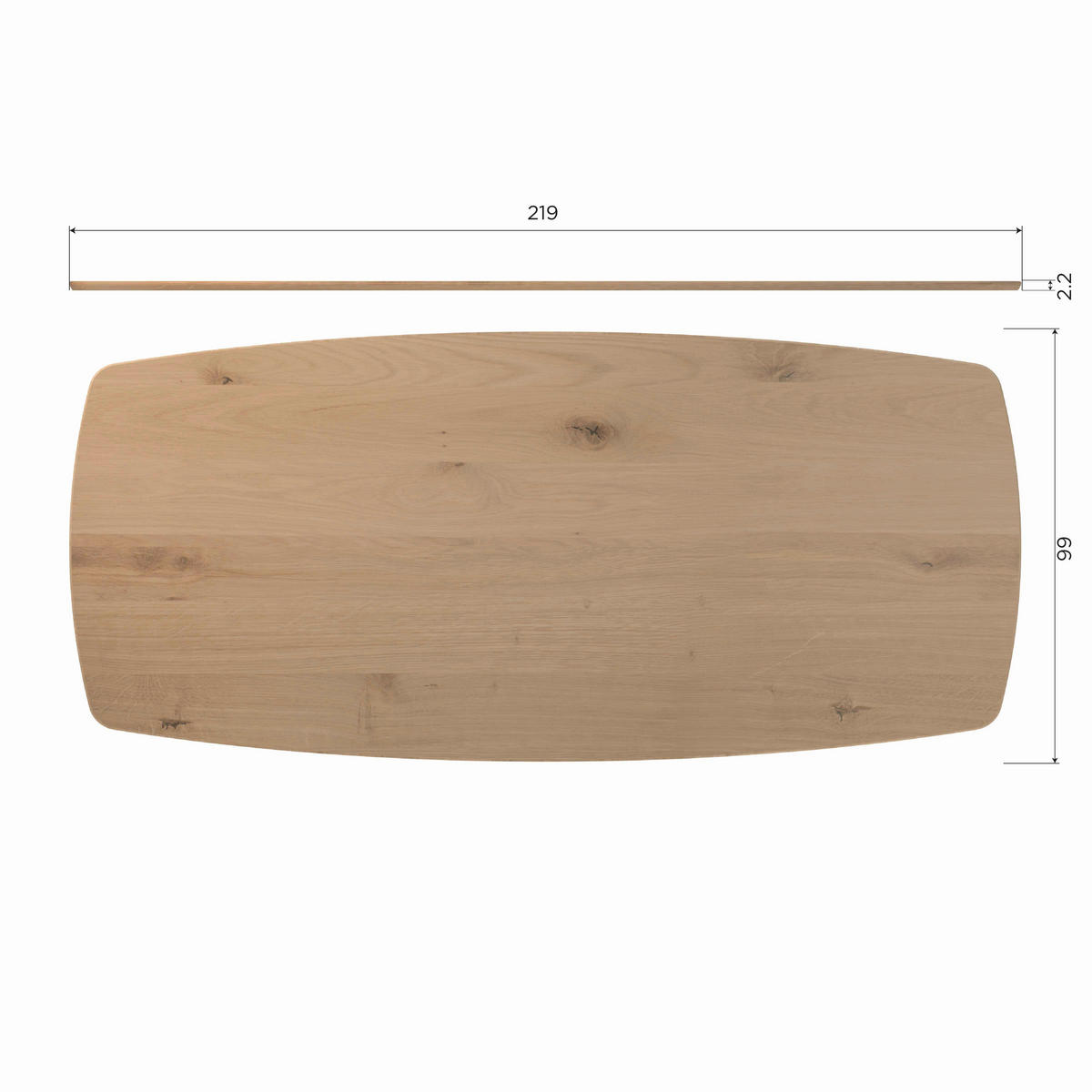 ESSTISCH in Holz 220/100/74 cm  - Eichefarben, Design, Holz (220/100/74cm) - Livetastic