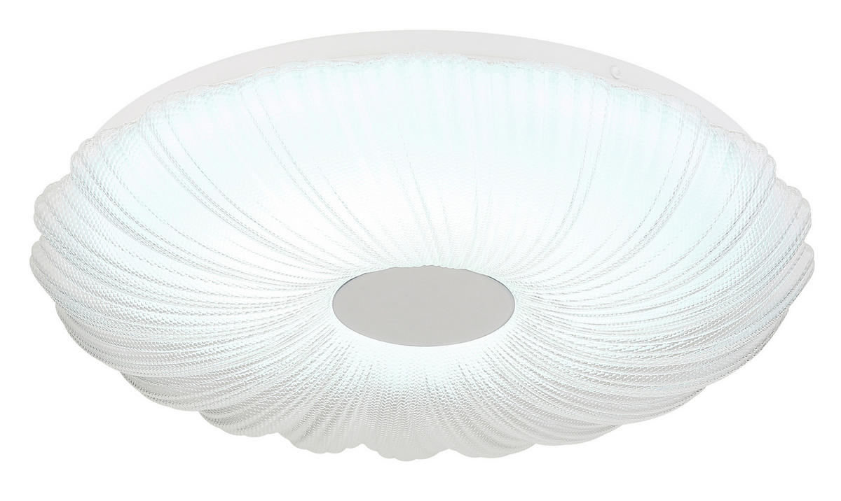 STROPNÍ LED SVÍTIDLO, 38/7 cm  - bílá/opál, Konvenční, kov/plast (38/7cm) - Globo