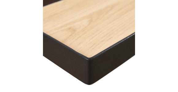 WANDBOARD Schwarz, Eichefarben - Eichefarben/Schwarz, Basics, Holzwerkstoff/Metall (60/3/15cm) - Xora