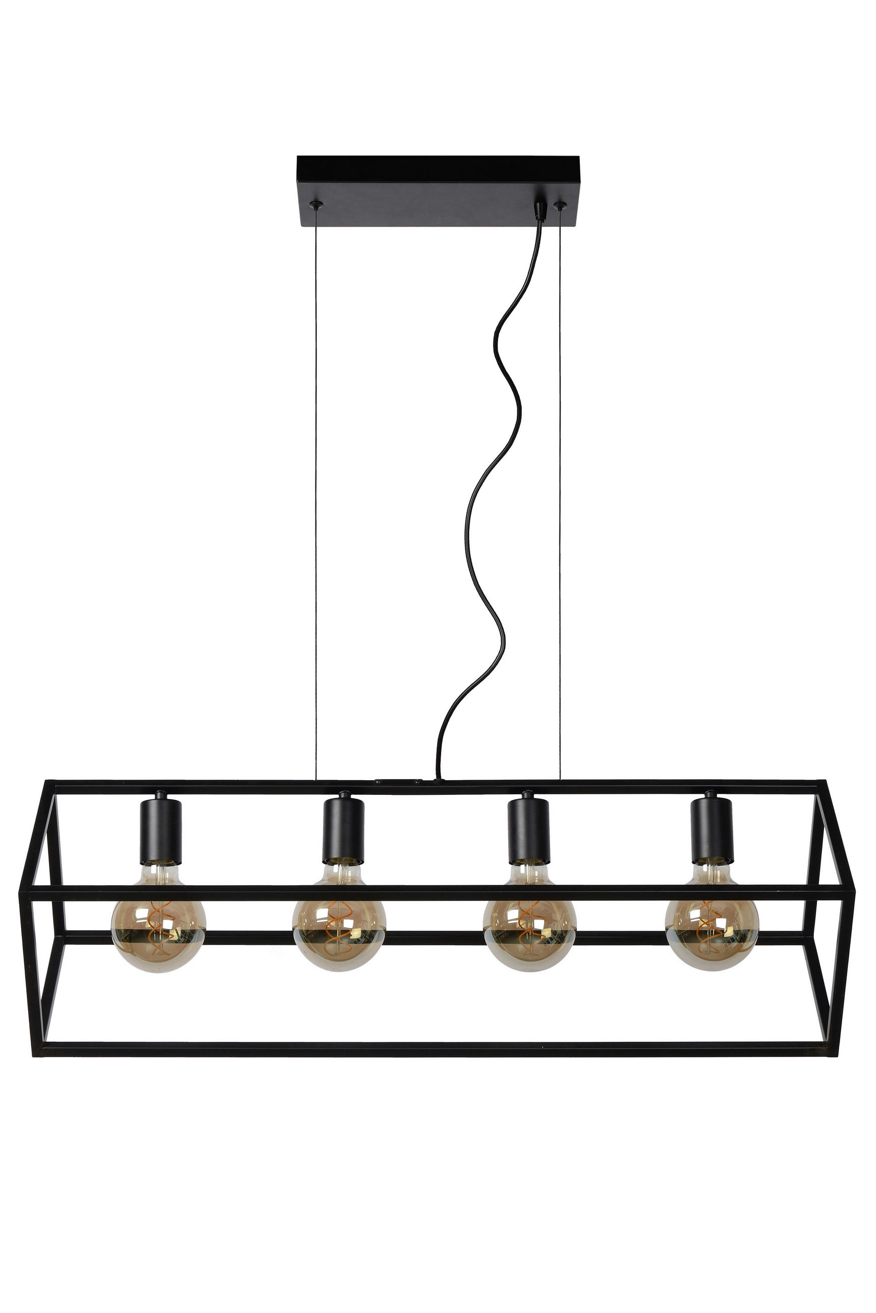 HÄNGELEUCHTE 80/28/161 cm    - Schwarz, Basics, Metall (80/28/161cm) - Lucide