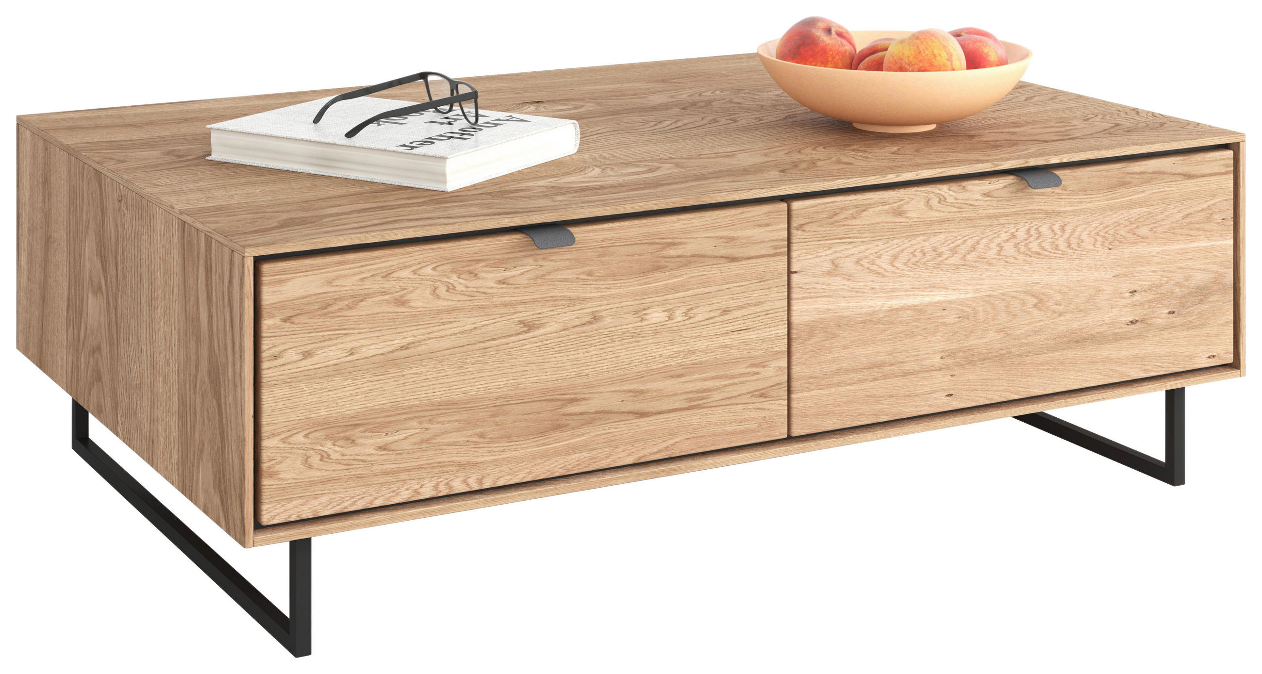 KONFERENČNÝ STOLÍK, farba duba, drevo, kompozitné drevo, 110,2/40/70 cm - farba duba/tmavosivá, Design, kov/drevo (110,2/40/70cm) - Livetastic