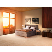 BOXSPRINGBETT 180/210 cm in Grau - Weiß/Grau, KONVENTIONELL, Holz/Textil (180/210cm) - Jensen