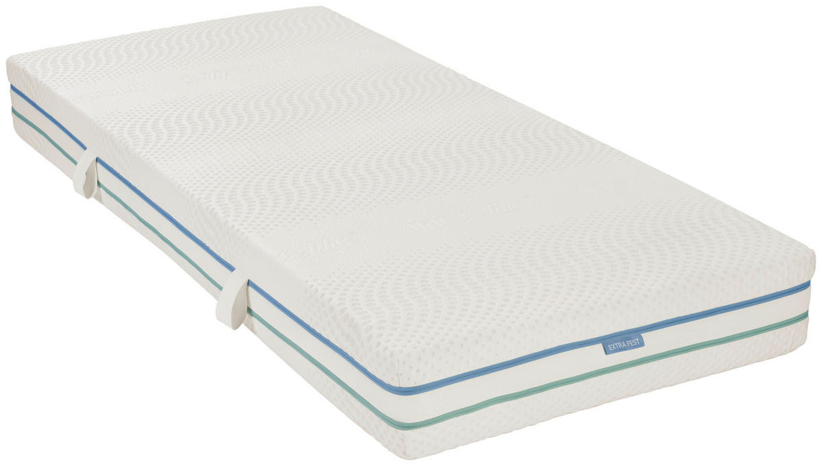WENDEMATRATZE 100/200 cm Höhe ca. 21-22 cm 7 -Zonen - Blau/Weiß, Basics, Textil (100/200cm) - Irisette