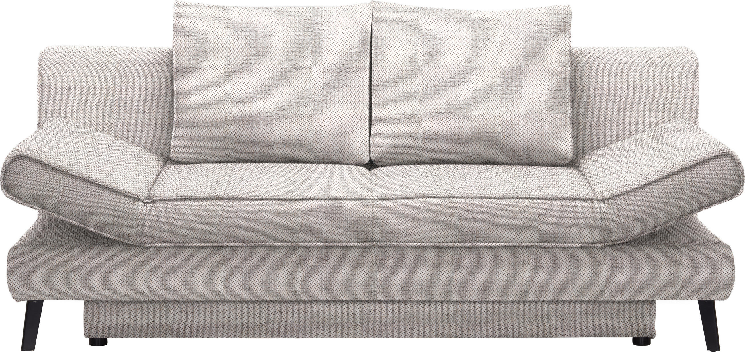 SCHLAFSOFA in Webstoff Naturfarben  - Schwarz/Naturfarben, Design, Textil/Metall (200/85/90cm) - Xora