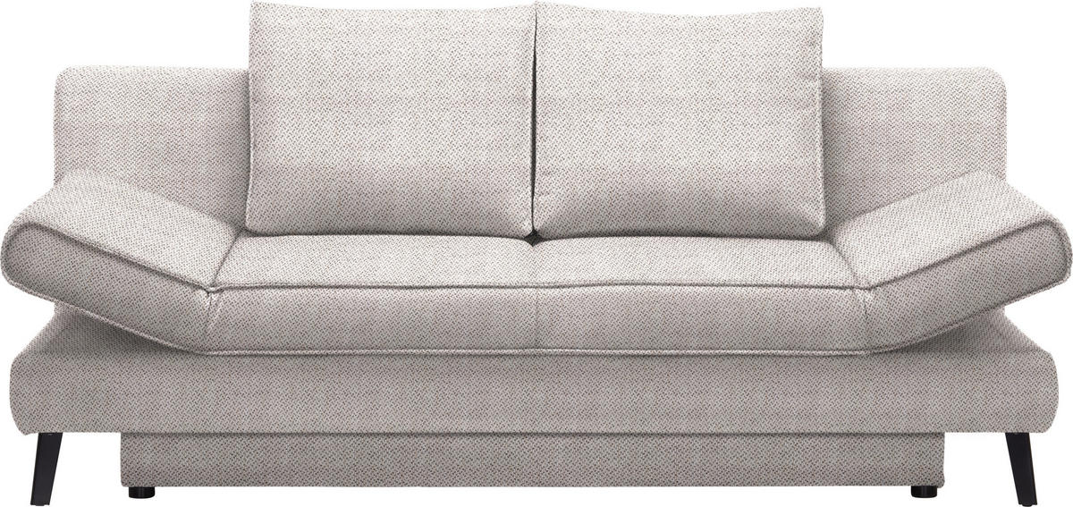 SCHLAFSOFA in Webstoff Naturfarben  - Schwarz/Naturfarben, Design, Textil/Metall (200/85/90cm) - Xora