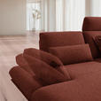 ECKSOFA  in Flachgewebe Rotorange  155/234 cm  - Rotorange/Schwarz, Design, Textil/Metall (155/234cm) - Dieter Knoll