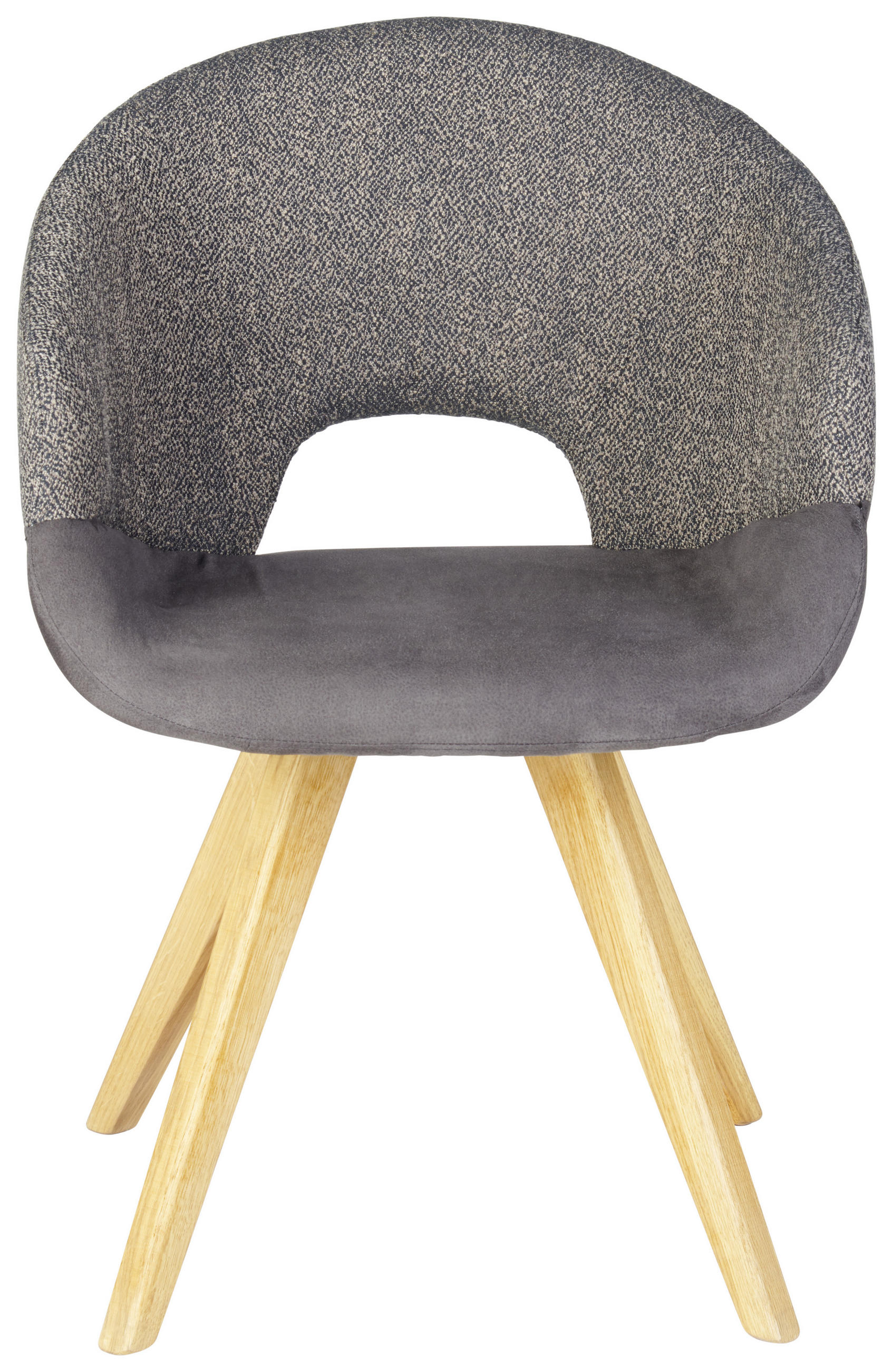 Thumbnail - Linea Natura Armlehnstuhl, Grau, Schwarz, Eiche, Holz, Textil, Wildeiche, massiv, eckig, 58x83x59 cm, Typenauswahl, Essz...