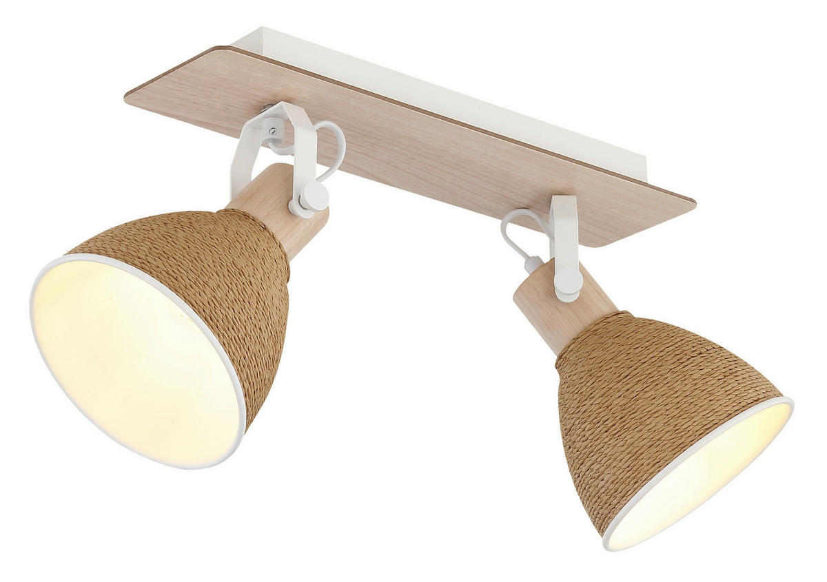 STRAHLER Lyndon 39/17,5/19 cm  - Braun/Weiß, Natur, Holz/Papier (39/17,5/19cm) - Globo