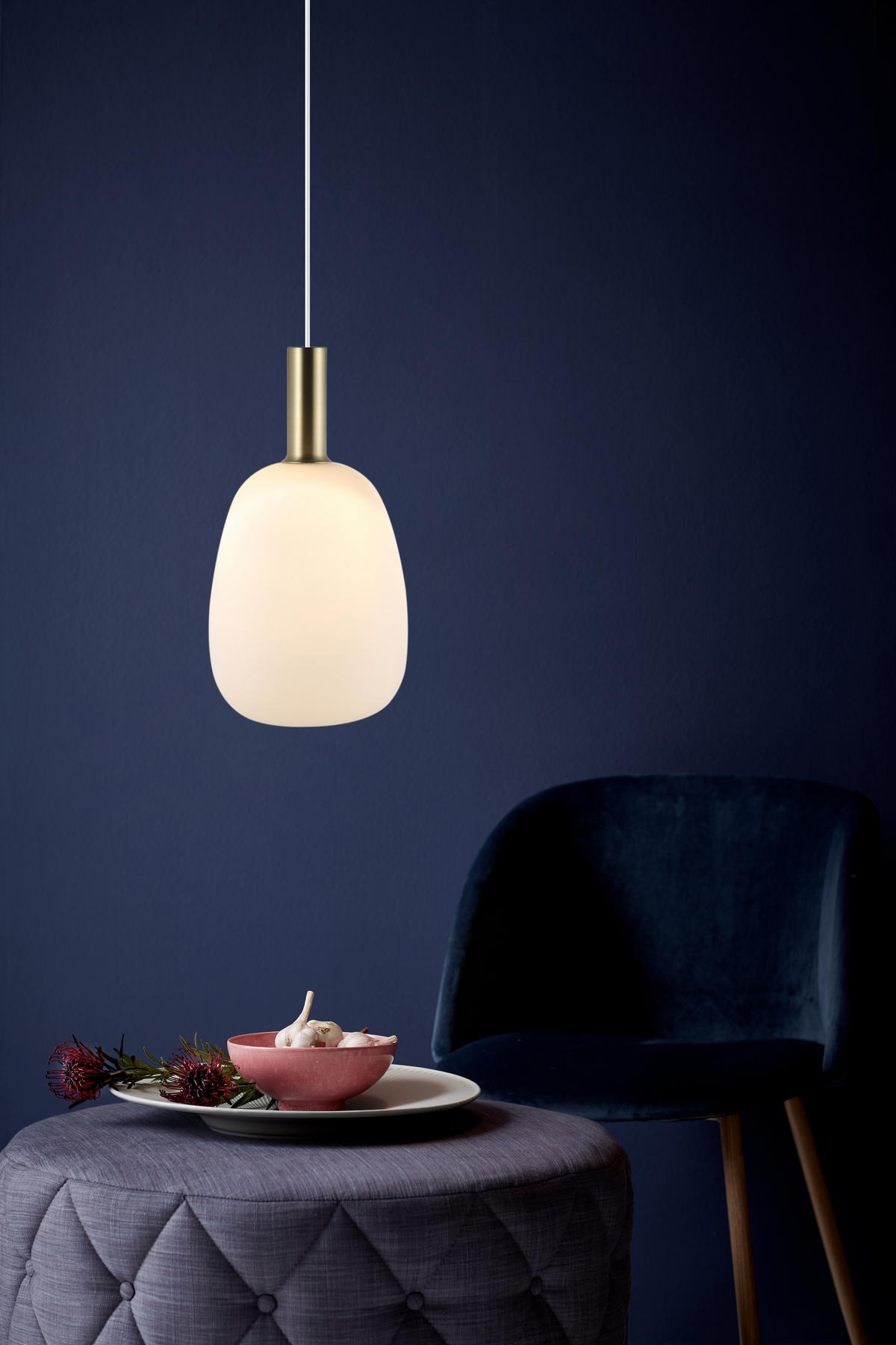 Hängeleuchte (1-flammig) aus O 43/343 cm  - Messingfarben/Schwarz, Basics, Glas/Metall (43/343cm) - Nordlux