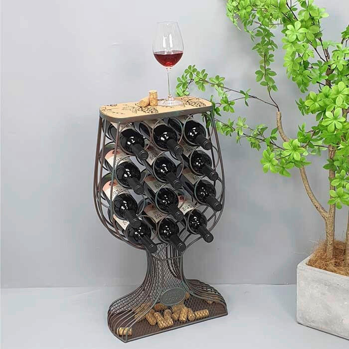 ETAJERĂ PENTRU STICLE DE VIN 41/19/71 cm - Basics (41/19/71cm)