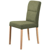 STUHL - Eichefarben/Grün, KONVENTIONELL, Holz/Textil (43/91/58cm)