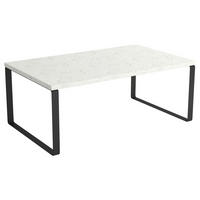 SOFFBORD i metall, trämaterial 100/60/38 cm  - vit/svart, Trend, metall/trämaterial (100/60/38cm) - Stylife