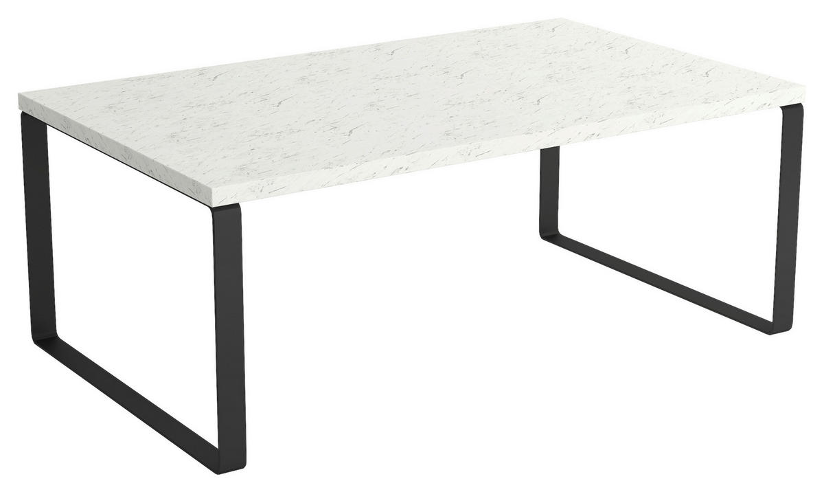 SOFFBORD i metall, trämaterial 100/60/38 cm  - vit/svart, Trend, metall/trämaterial (100/60/38cm) - Stylife