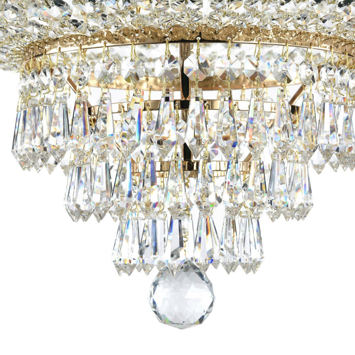 KRONLEUCHTER 100/62,5/100 cm   - Goldfarben, Basics, Glas/Metall (100/62,5/100cm) - MAYTONI