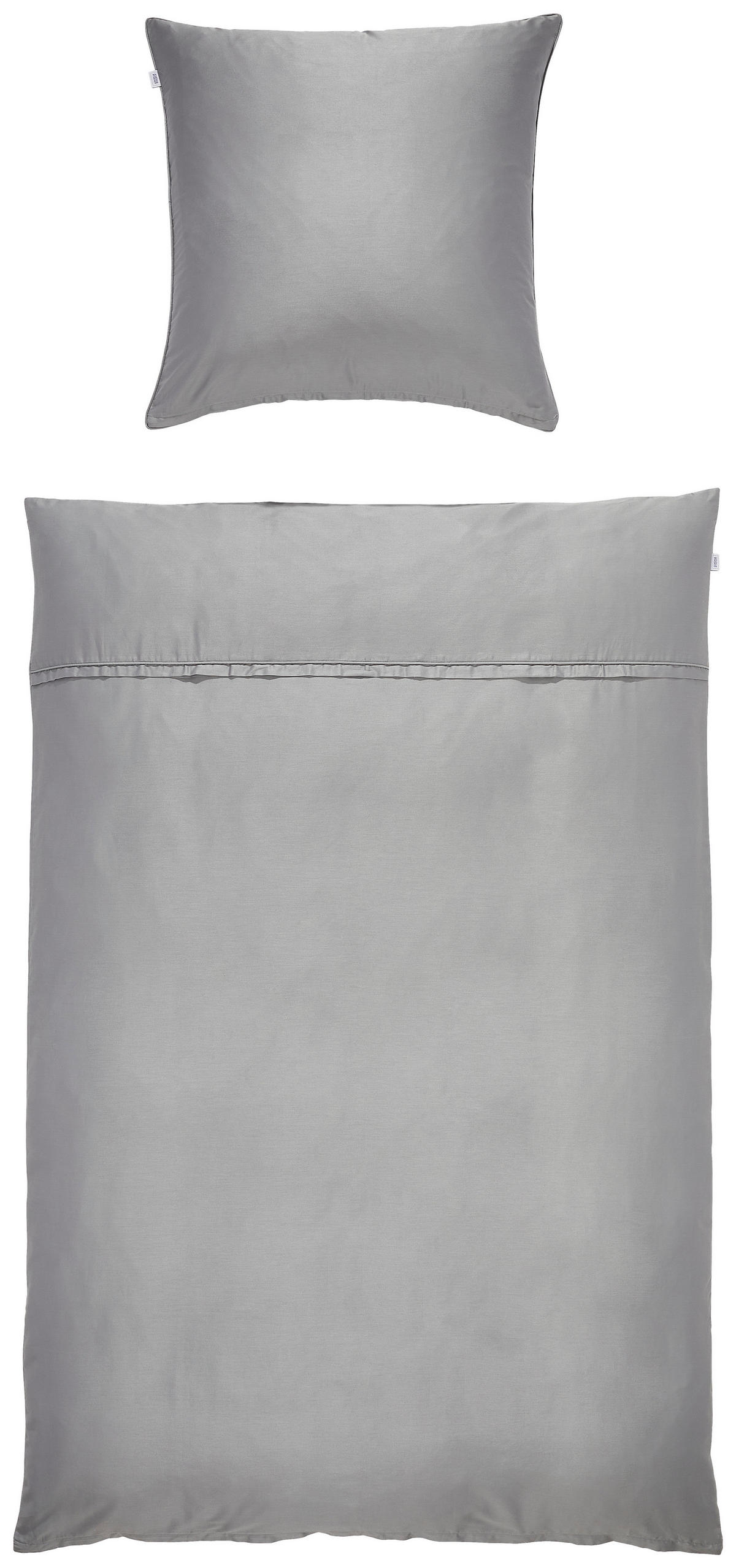 WENDEBETTWÄSCHE SW-PURE Satin 135/200 cm  - Grau, KONVENTIONELL, Textil (135/200cm) - Schöner Wohnen