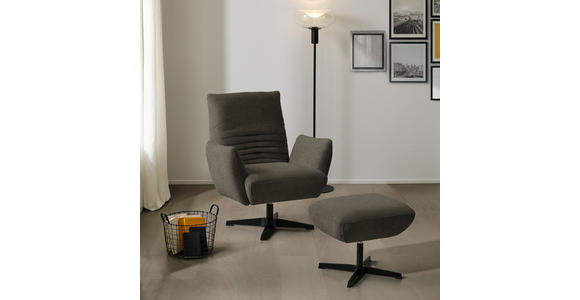 SESSEL in Teddystoff Dunkelbraun  - Dunkelbraun/Schwarz, Design, Textil/Metall (60/94/86cm) - Dieter Knoll
