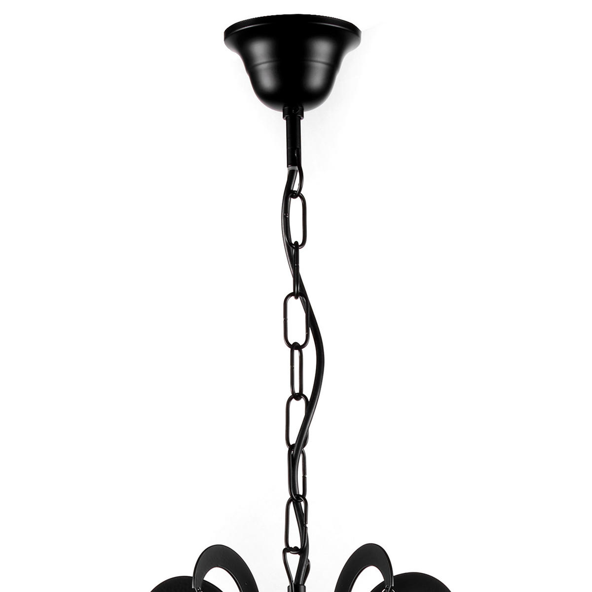 KRISTALL-HÄNGELEUCHTE 45/110 cm   - Schwarz, Trend, Glas/Metall (45/110cm)