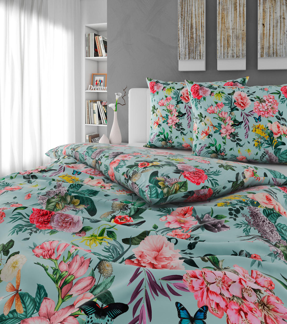 POSTELJINA 200/200 cm saten višebojna  - višebojna, Konvencionalno, tekstil (200/200cm) - Esposa