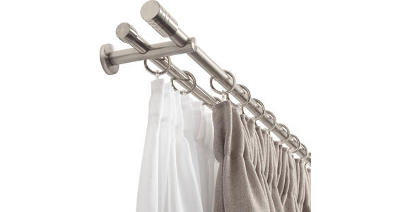RUNDSTANGENGARNITUR 240 cm - Edelstahlfarben, Basics, Metall (240cm) - Homeware