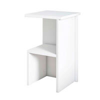NATTDUKSBORD i vit  - vit, Design, trämaterial (29,6/50/29,6cm) - Livetastic