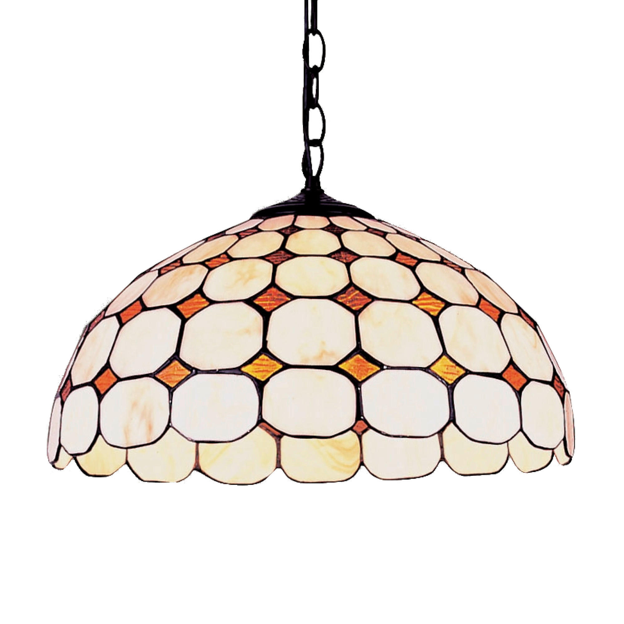 FÜGGŐLÁMPA 40/22/40 cm  - barna/többszínű, Basics, Üveg/fém (40/22/40cm)