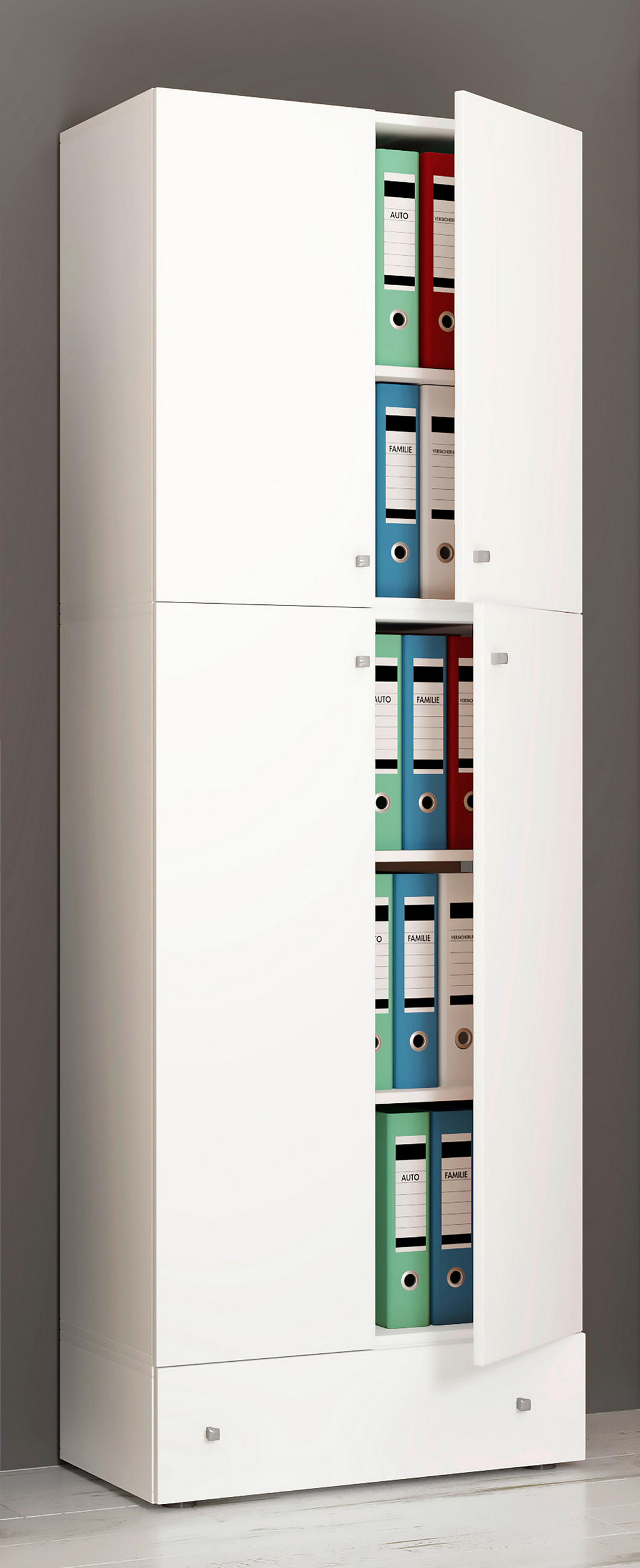 AKTENSCHRANK Weiß  - Weiß, MODERN, Holzwerkstoff (70/200/39cm) - MID.YOU