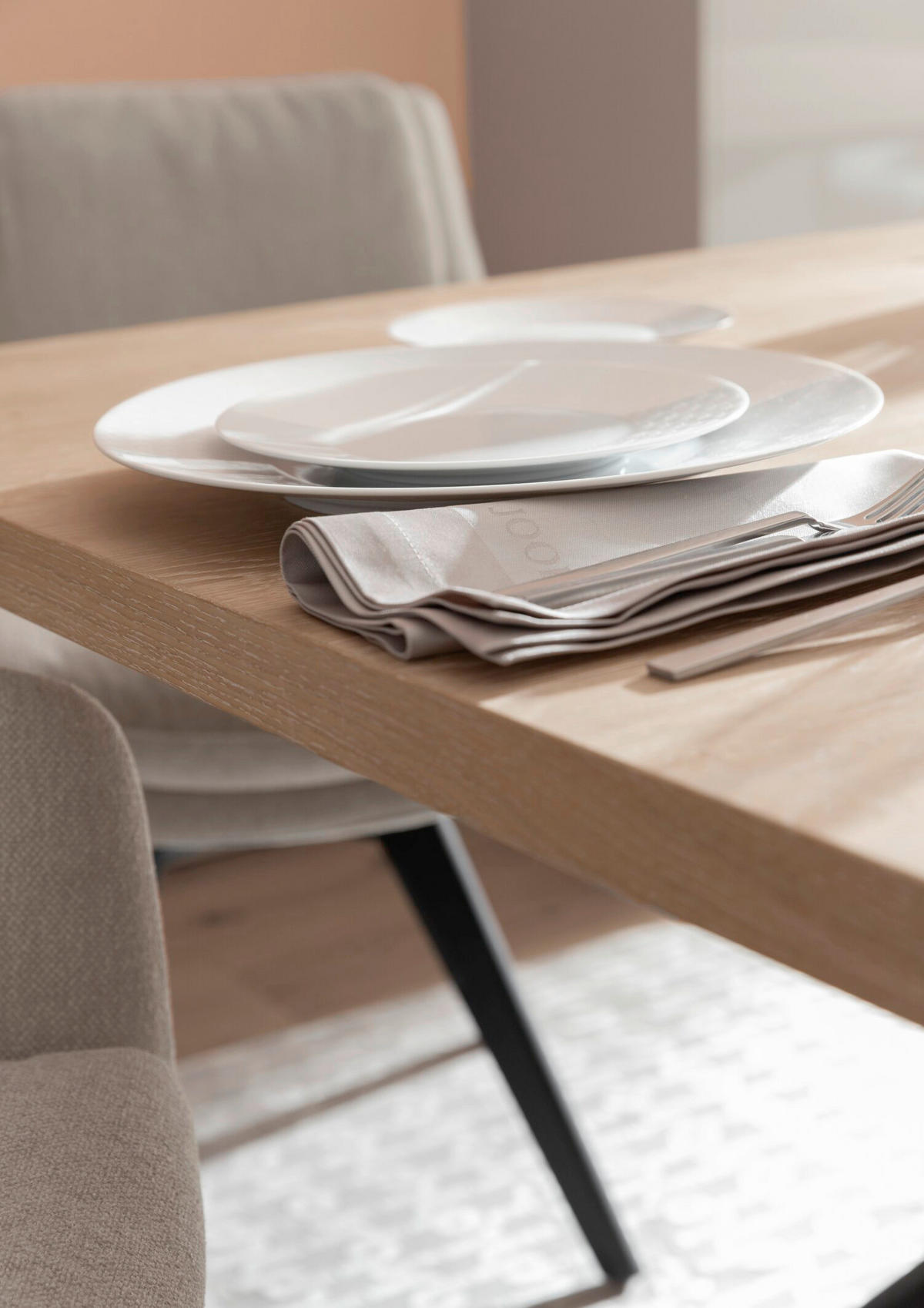 ESSTISCH in Holz 240/100/75 cm  - Eichefarben/Schwarz, Design, Holz (240/100/75cm) - Joop!
