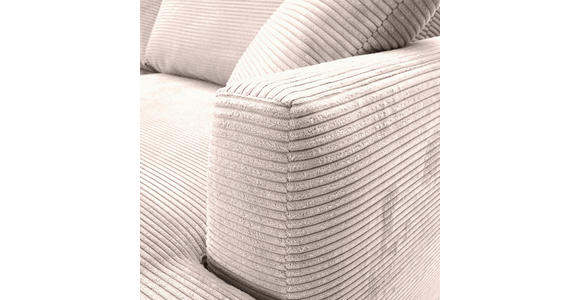 ECKSOFA Naturfarben Cord Zierkissen, Rückenkissen, Rücken echt  - Schwarz/Naturfarben, KONVENTIONELL, Kunststoff/Textil (234/170cm) - Carryhome