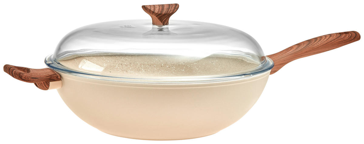 WOKPFANNE 32 cm  - Altrosa, Trend, Glas/Metall (32cm) - Sambonet