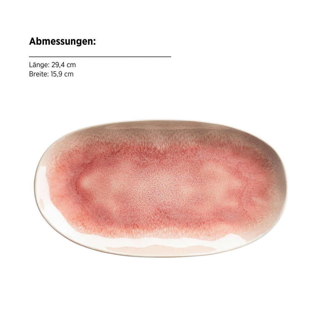 Thumbnail - Mäser Servierplatte Frozen, Beere, Keramik, 3-teilig, oval, Tischkultur & Servieren, Servierplatten
