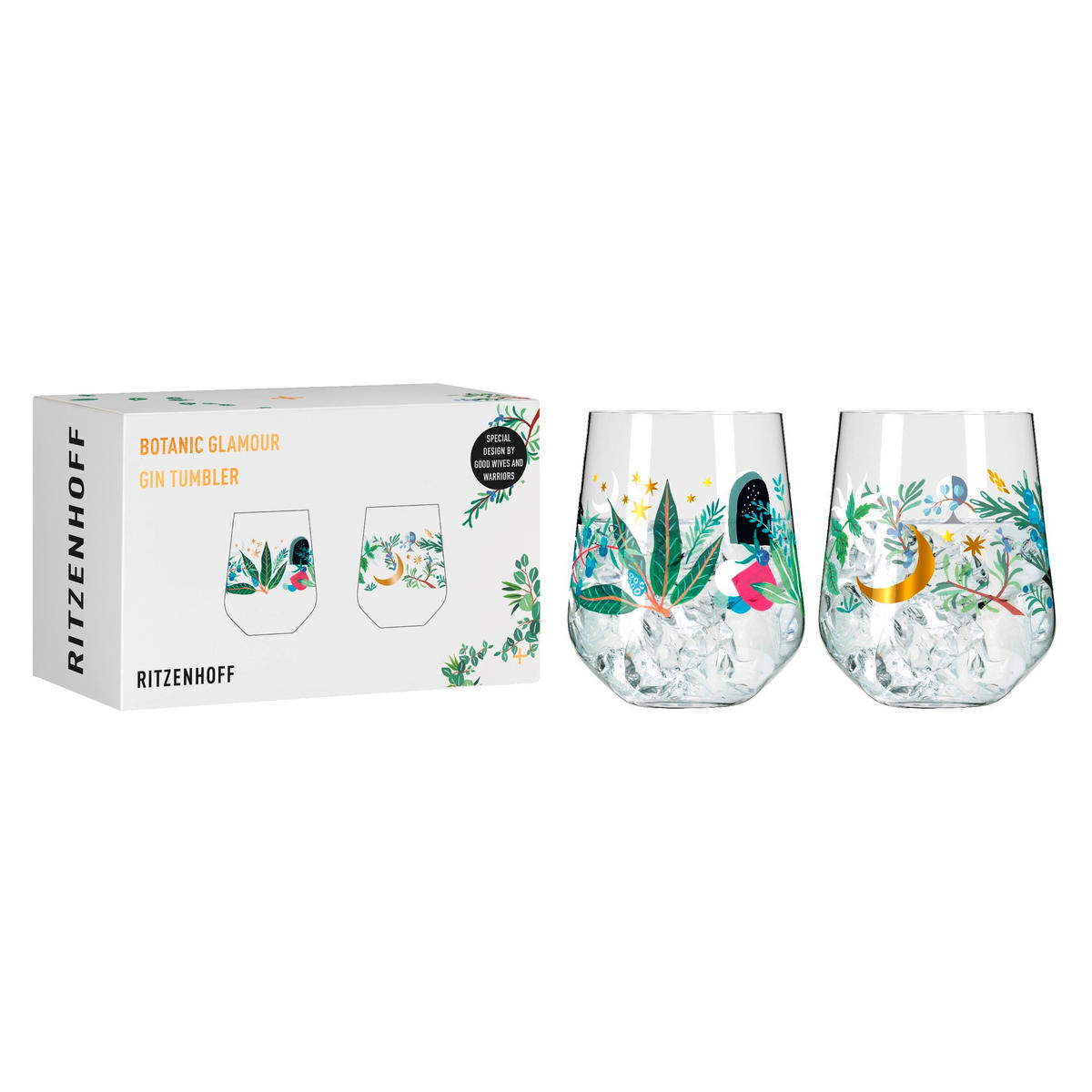 GINGLAS 710 ml 2-teilig  - Multicolor, LIFESTYLE, Glas (10,2/10,2/12,4cm) - Ritzenhoff