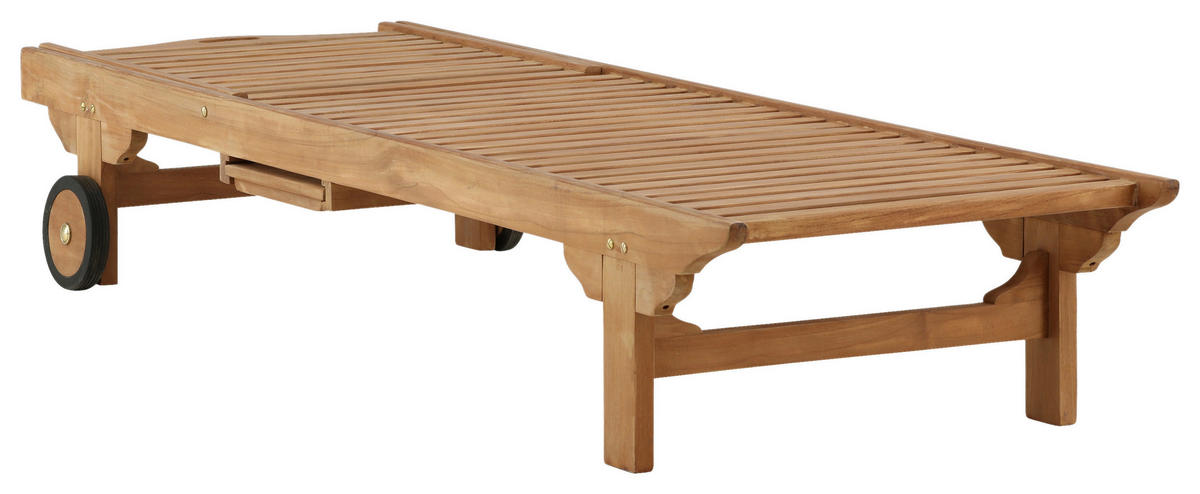 SONNENLIEGE 200/33/65 cm Teakholz  - Teakfarben, KONVENTIONELL, Holz (200/33/65cm) - Gardenson