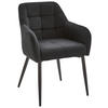 ARMLEHNSTUHL  in Eisen Samt  - Dunkelgrau/Schwarz, MODERN, Textil/Metall (60/82/60cm) - Livetastic