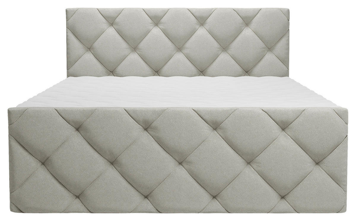 BOXBETT 180/200 cm  in Hellgrau  - Hellgrau/Schwarz, Konventionell, Kunststoff/Textil (180/200cm) - Carryhome