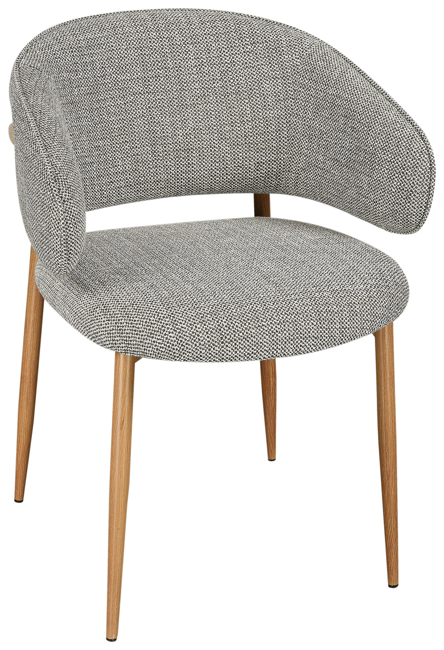ARMLEHNSTUHL  Stoffauswahl Webstoff  Braun, Eichefarben  - Eichefarben/Braun, Design, Textil/Metall (58/81/60cm) - Novel