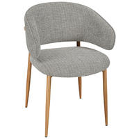 ARMLEHNSTUHL  Stoffauswahl Webstoff  Braun, Eichefarben  - Eichefarben/Braun, Design, Textil/Metall (58/81/60cm) - Novel